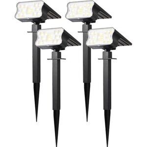 Solar outdoor lights waterproof 60 LED landscape spotlight garden pathway yard
